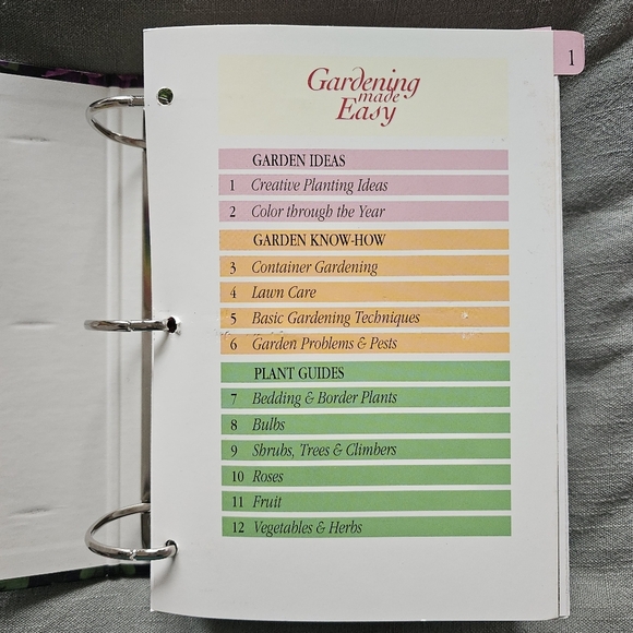 Gardening Made Easy Binder Book 1996 How-to Tips Creative Ideas Plants Spr… - Picture 2 of 9